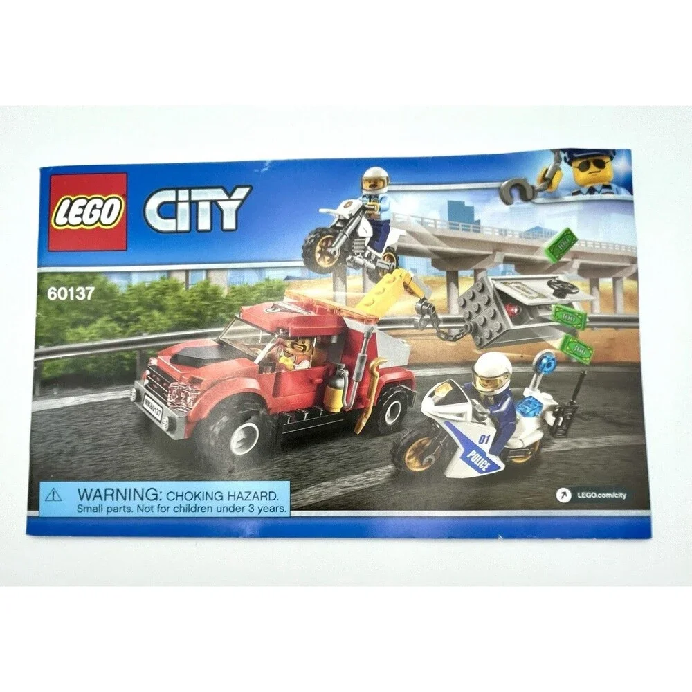 LEGO Manual only 60137 City Tow Truck Trouble Paper Instructions Motercycle